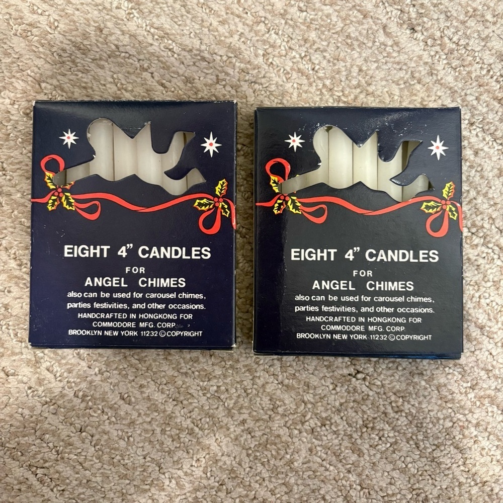 2 Boxes of Vintage White Angel Chime Candles